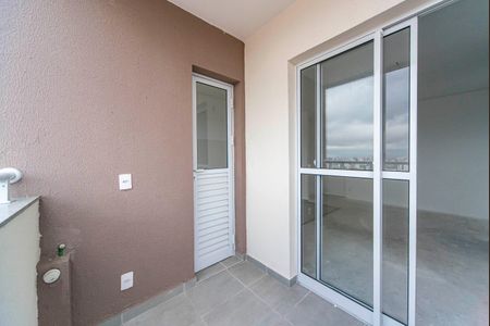 Varanda da Sala de apartamento à venda com 2 quartos, 46m² em Vila Curuçá, Santo André