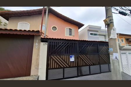 Fachada de casa à venda com 3 quartos, 160m² em Vila Scarpeli, Santo André