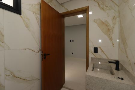Banheiro da Suíte de casa à venda com 3 quartos, 125m² em Parque Capuava, Santo André