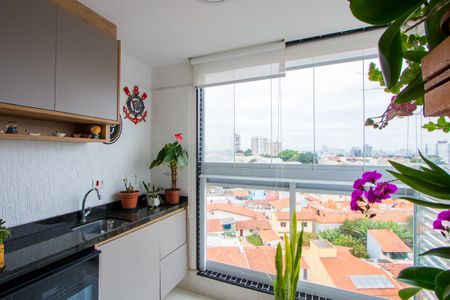 Varanda da sala de apartamento à venda com 2 quartos, 62m² em Paraíso, Santo André
