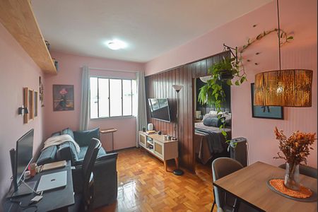 Sala de apartamento à venda com 1 quarto, 40m² em Jardim Tres Marias, São Bernardo do Campo