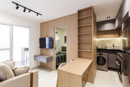 Sala de apartamento para alugar com 2 quartos, 42m² em Brooklin, São Paulo