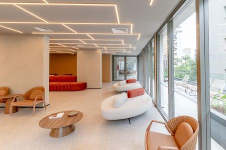 Studio para alugar com 27m², 1 quarto e sem vaga Studio para alugar com 27m², 1 quarto e sem vagaÁrea comum - Salão de festas