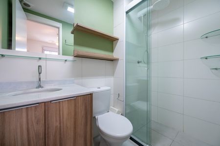 Studio para alugar com 28m², 1 quarto e sem vaga Studio para alugar com 28m², 1 quarto e sem vagaBanheiro da Suíte