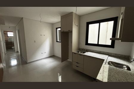 Sala - Cozinha de apartamento à venda com 2 quartos, 50m² em Campestre, Santo André