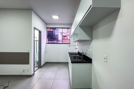Studio para alugar com 19m², 1 quarto e sem vaga Studio para alugar com 19m², 1 quarto e sem vagaCozinha e Área de Serviço