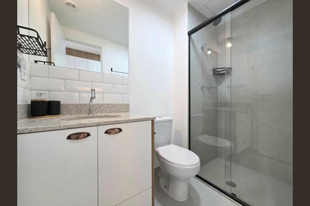 Studio para alugar com 25m², 1 quarto e sem vaga Studio para alugar com 25m², 1 quarto e sem vagaBanheiro
