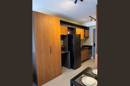 Cozinha de apartamento para alugar com 1 quarto, 25m² em Vila Mariana, São Paulo