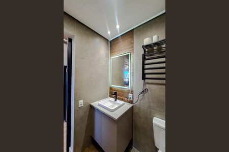 Banheiro de kitnet/studio para alugar com 1 quarto, 25m² em Alto da Mooca, São Paulo