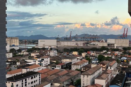 Vista da Sala de apartamento para alugar com 1 quarto, 40m² em Macuco, Santos