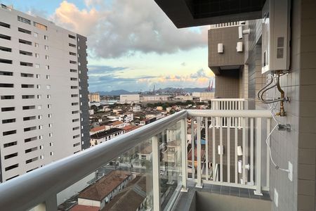 Varanda da Sala de apartamento para alugar com 1 quarto, 40m² em Macuco, Santos
