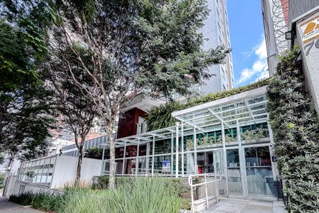 Studio para alugar com 42m², 1 quarto e 1 vagaFachada - Plaquinha