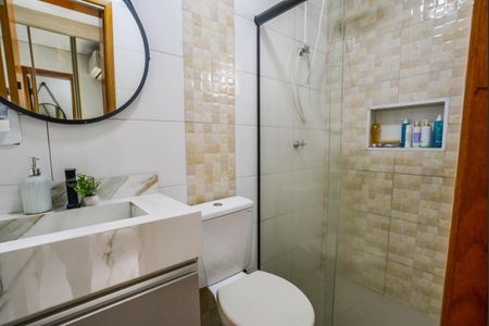 Banheiro da Suíte de apartamento à venda com 2 quartos, 114m² em Vila Lucinda, Santo André