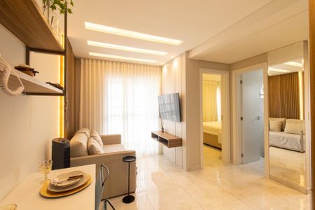 Sala de apartamento para alugar com 1 quarto, 39m² em Guaíra, Curitiba