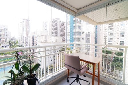 Sacada da Sala de apartamento à venda com 1 quarto, 57m² em Jardim Prudência, São Paulo