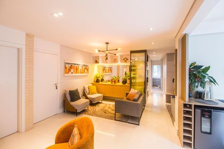 Sala  de apartamento à venda com 3 quartos, 123m² em Alphaville, Santana de Parnaíba