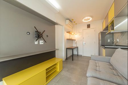 Sala - Cozinha Integrada de apartamento à venda com 1 quarto, 33m² em Brooklin, São Paulo