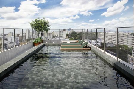 Studio para alugar com 33m², 1 quarto e sem vaga Studio para alugar com 33m², 1 quarto e sem vagaPiscina