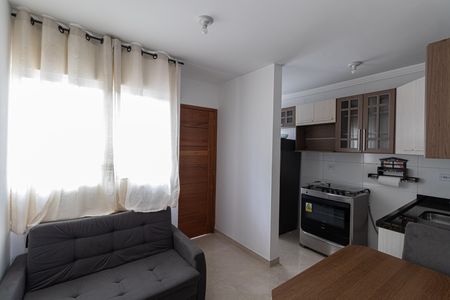 Sala/Cozinha/Área de Serviço  de apartamento para alugar com 1 quarto, 45m² em Vila Guilhermina, São Paulo