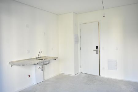 Sala/Cozinha de apartamento à venda com 1 quarto, 36m² em Vila Clementino, São Paulo
