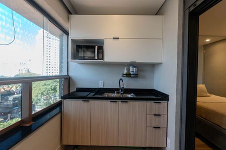 Cozinha de kitnet/studio à venda com 1 quarto, 28m² em Bela Vista, São Paulo