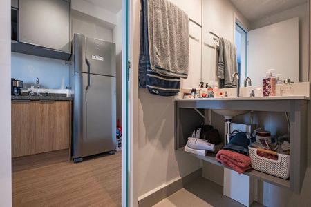 Studio para alugar com 25m², 1 quarto e sem vaga Studio para alugar com 25m², 1 quarto e sem vagaBanheiro