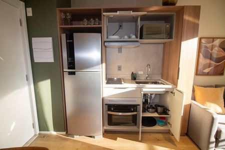 Studio para alugar com 33m², 1 quarto e sem vaga Studio para alugar com 33m², 1 quarto e sem vagaCozinha