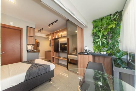 Studio para alugar com 25m², 1 quarto e sem vagaQuarto - Varanda