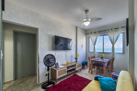 Sala de apartamento para alugar com 1 quarto, 42m² em Aviação, Praia Grande