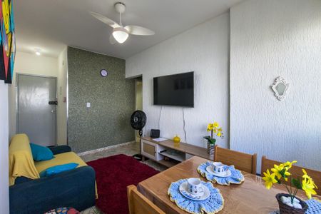 Sala  de apartamento para alugar com 1 quarto, 42m² em Aviação, Praia Grande