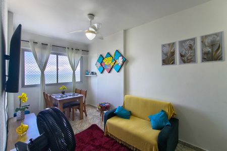 Sala de apartamento para alugar com 1 quarto, 42m² em Aviação, Praia Grande