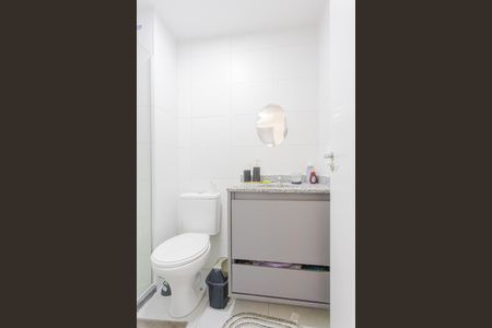 Banheiro da Suíte de apartamento à venda com 1 quarto, 27m² em Pinheiros, São Paulo