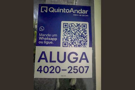 Placa Quinto Andar de apartamento para alugar com 2 quartos, 50m² em Vila Moinho Velho, São Paulo