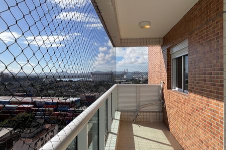 Varanda da Sala de apartamento para alugar com 2 quartos, 64m² em Macuco, Santos