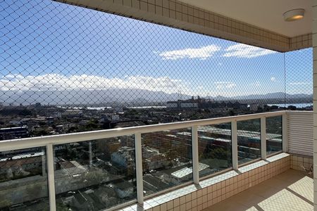 Varanda da Sala de apartamento para alugar com 2 quartos, 64m² em Macuco, Santos