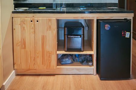 Cozinha de kitnet/studio à venda com 1 quarto, 28m² em Lapa, Rio de Janeiro
