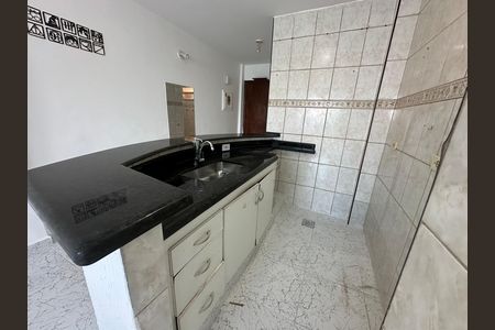 Cozinha de apartamento para alugar com 1 quarto, 30m² em Morro dos Barbosas, São Vicente