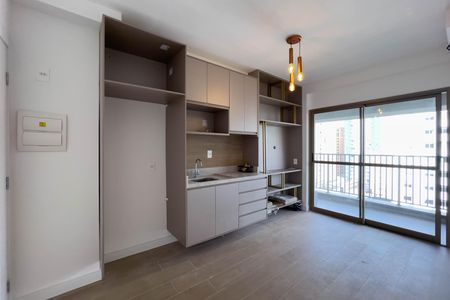 Sala e cozinha de apartamento para alugar com 1 quarto, 35m² em Vila Mariana, São Paulo