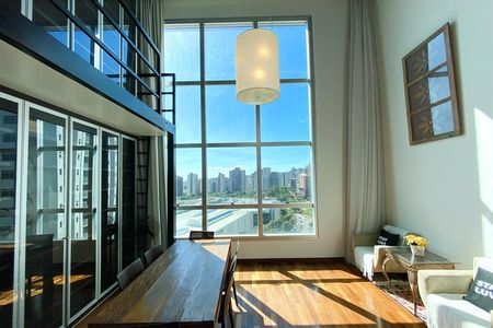Sala de apartamento à venda com 1 quarto, 80m² em Belvedere, Belo Horizonte