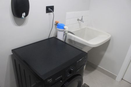 Área de Serviço de apartamento à venda com 1 quarto, 66m² em Santo Antônio, São Caetano do Sul