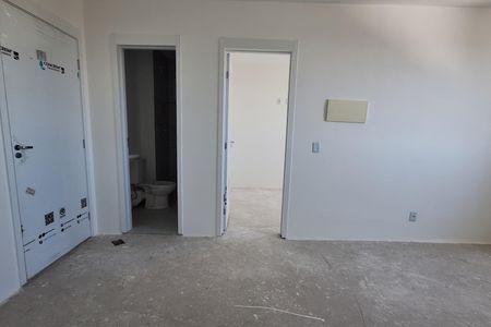 Sala/Cozinha de apartamento à venda com 1 quarto, 32m² em Parque das Nações, Santo André