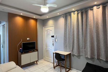 Sala de apartamento para alugar com 1 quarto, 34m² em Boqueirão, Santos
