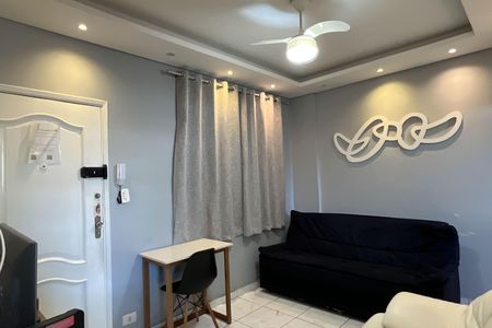 Sala de apartamento para alugar com 1 quarto, 34m² em Boqueirão, Santos
