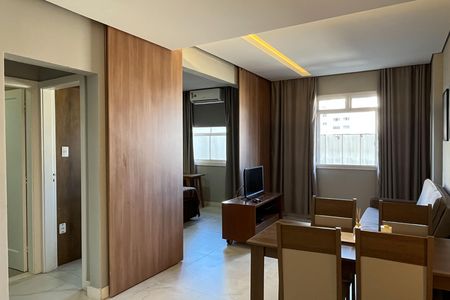 Sala de apartamento para alugar com 1 quarto, 50m² em Gonzaga, Santos