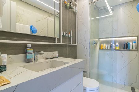 Studio à venda com 49m², 1 quarto e 2 vagasBanheiro