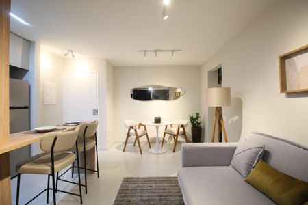 Sala de apartamento à venda com 1 quarto, 45m² em Indianópolis, São Paulo