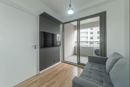 Sala - Cozinha Integrada de apartamento para alugar com 1 quarto, 34m² em Campo Belo, São Paulo