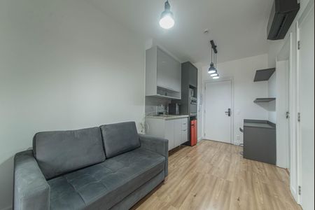 Sala - Cozinha Integrada de apartamento para alugar com 1 quarto, 34m² em Campo Belo, São Paulo