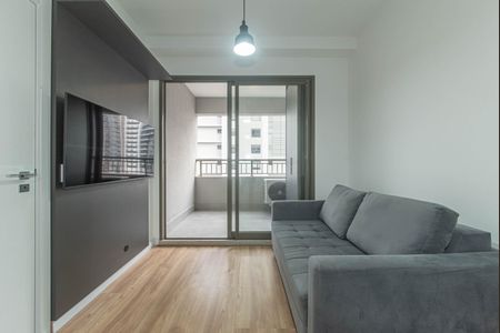 Sala - Cozinha Integrada de apartamento para alugar com 1 quarto, 34m² em Campo Belo, São Paulo