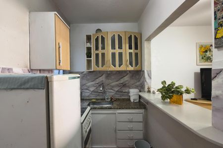 Cozinha  de kitnet/studio para alugar com 1 quarto, 32m² em Nova Mirim, Praia Grande